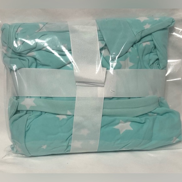 Women’s  set Robe and eyes Mask stars graphic super soft mint. One size - Picture 2 of 2